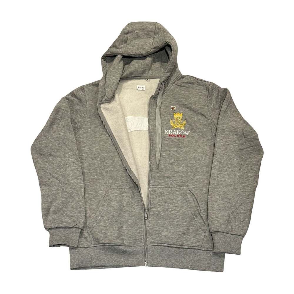 MTD Sp. z o.o. Krakow Polska Gray Zip-Up Hoodie Sweatshirt Size XL - Picture 2 of 7